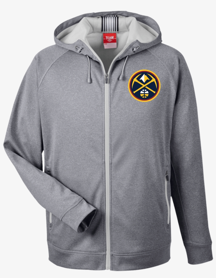 Denver Nuggets Heathered Hooded Jacket - Sweatshirt, transparent png download