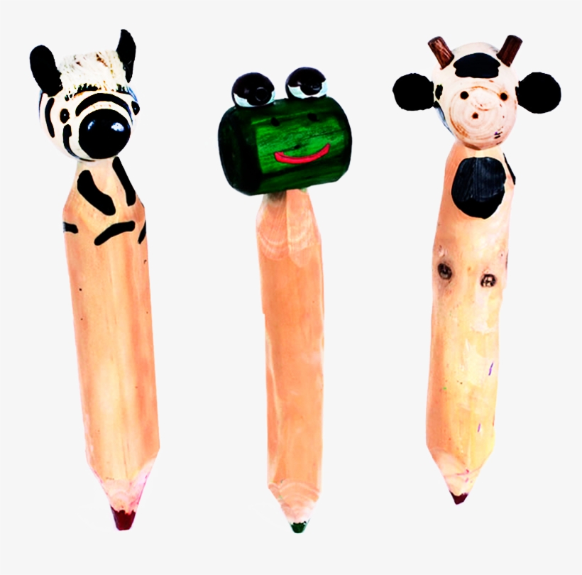 Lápiz Animal Madera Rustica - Palo De Lluvia De Animales, transparent png download