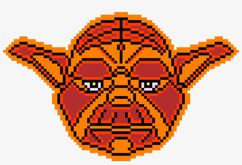 Darth Yoda - Pixel Art Circle, transparent png download