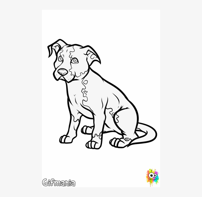 Terrier De Desenho Cachorro Preto E