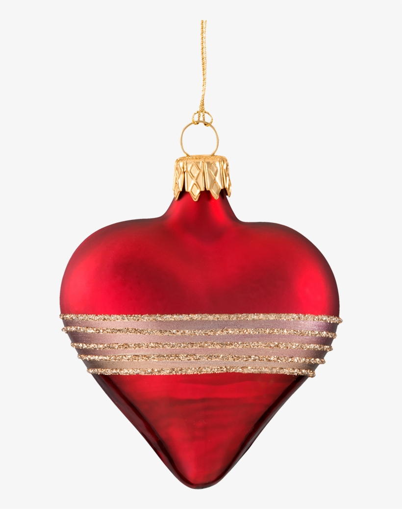 Ornament Heart Dark Red, Matt/lacquered With Glitter - Christmas Ornament, transparent png download