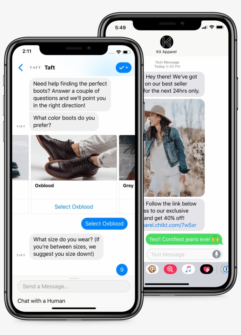 An Iphone Displaying A Customized Conversation In Facebook - Iphone, transparent png download