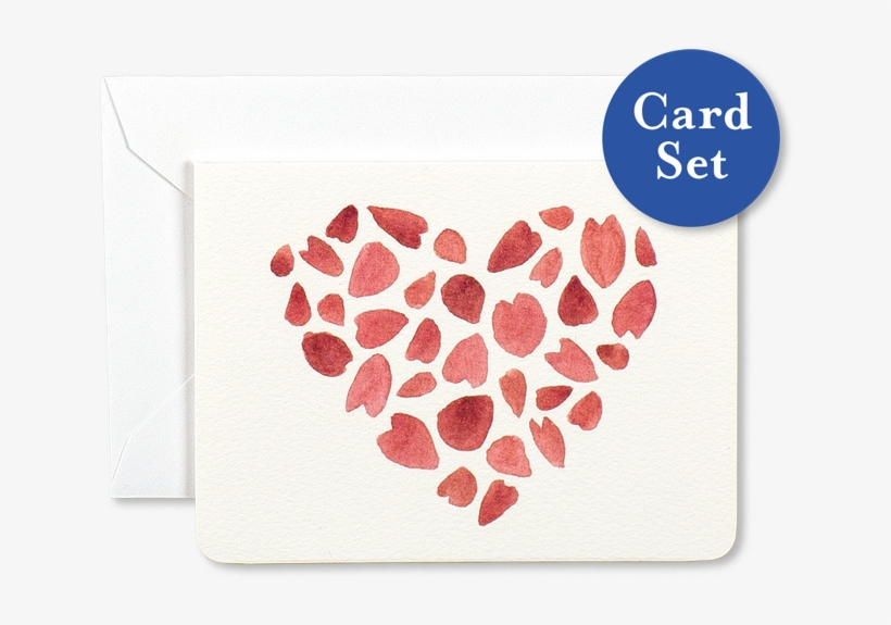 Sakura Heart Mini Card Set Of - Gift, transparent png download