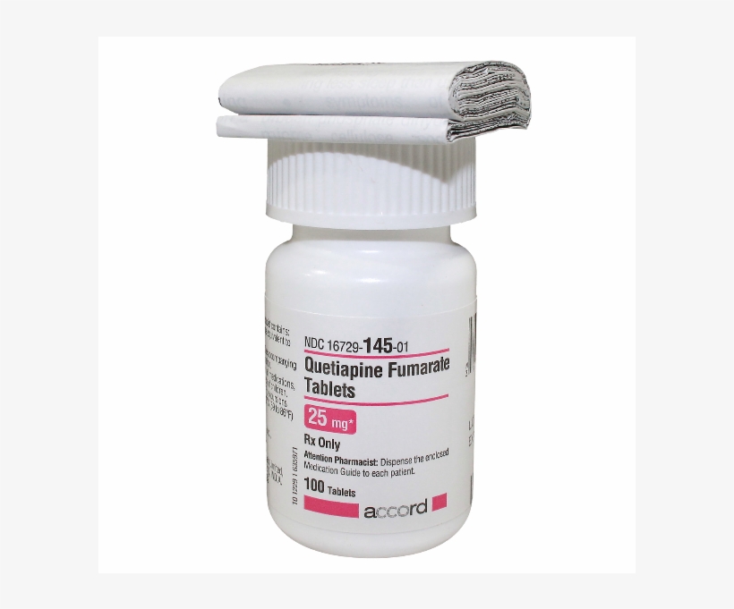 Accord Quetiapine 25mg Tab Bottle Of 100, transparent png download