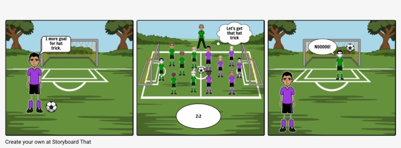 Soccer Hat Trick - 8 Parts Of Speech Storyboard, transparent png download