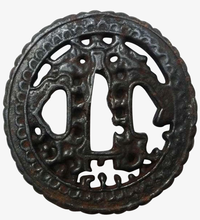 This Japanese Antique Edo Real Samurai Tsuba Or Sword - Crankset, transparent png download