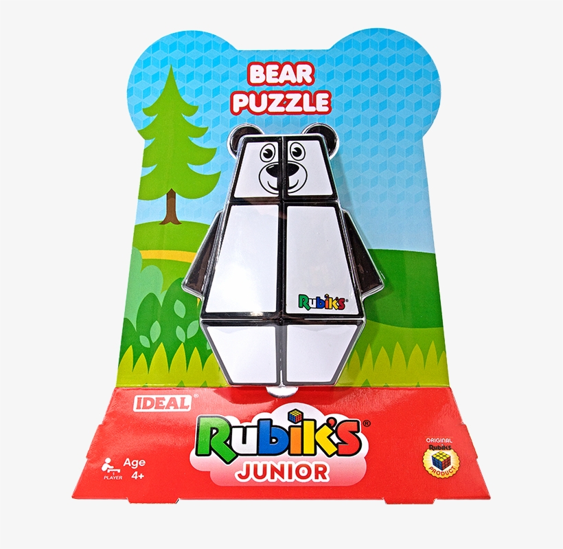 Rubiks-junior 0011 10510 Rubiks Bear Face - Rubik Junior Bear, transparent png download