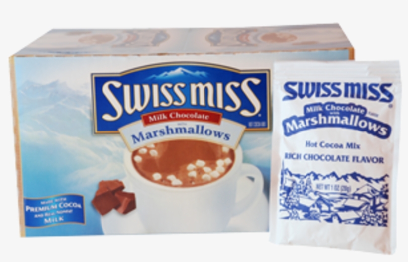Swiss Miss Hot Cocoa With Marshmallows - Swiss Miss Milk Chocolate Marshmallows, transparent png download