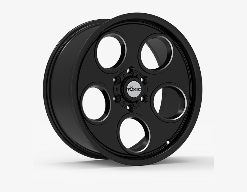 Paragon Toxic Arsenal Gloss Black Milled - Toxic Arsenal Wheels, transparent png download