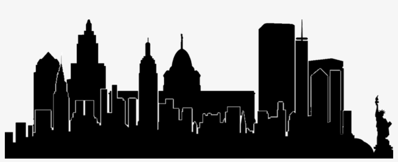 Pvd Nyc - Blue Cityscape Silhouette Png, transparent png download