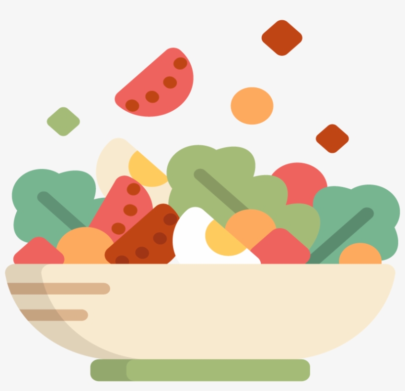 Chicken Plate - Salad, transparent png download