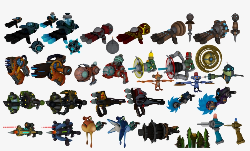 From Any Ratchet And Clank Game What Was Your Favorite - Ratchet And Clank Gladiator Weapons, transparent png download