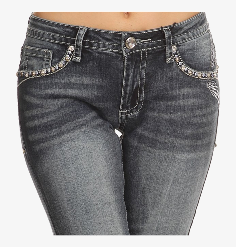 Skeleton Wing Blue Jeans - Pocket, transparent png download