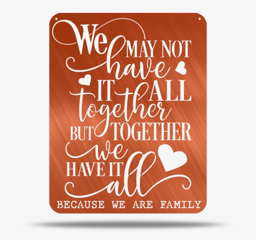 We Are Family Quotes Because We Are Family Metal Wall Quotes - Calligraphy Png Image |  Transparent Png Free Download On Seekpng