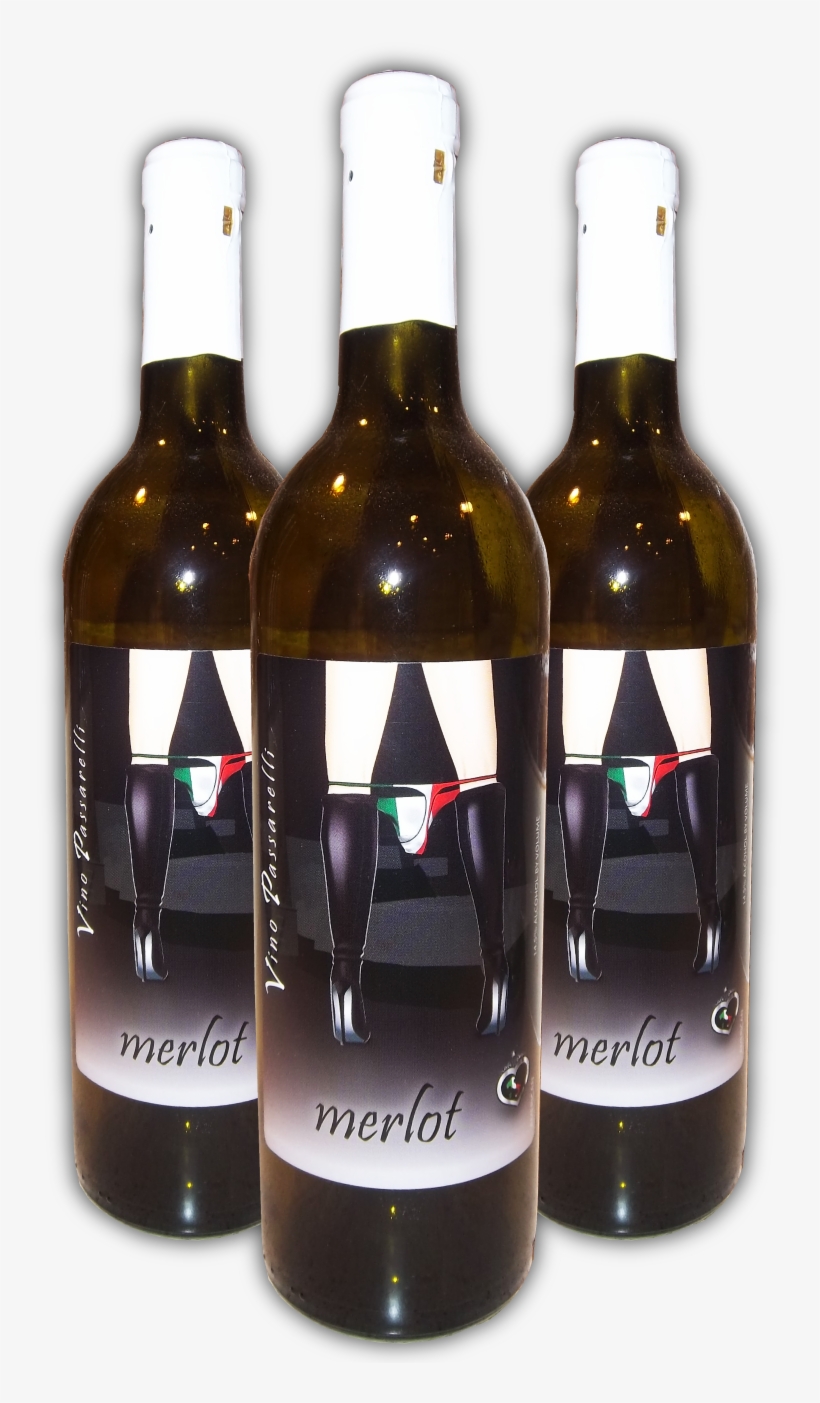 Vino Passarelli Merlot Panty Dropper - Glass Bottle, transparent png download