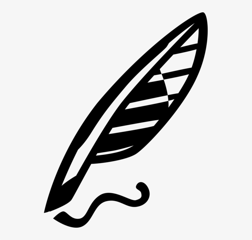 Vector Illustration Of Feather Quill Pen Writing Instrument, transparent png download