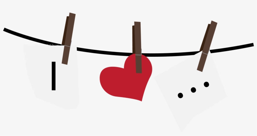 Heart On A Clothesline, transparent png download
