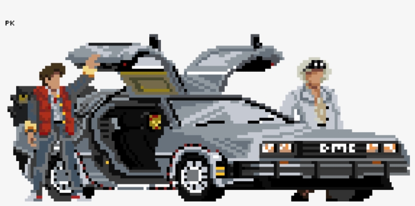 Main Image Back To The Future By Thatboi - Back To The Future Pixel Art, transparent png download