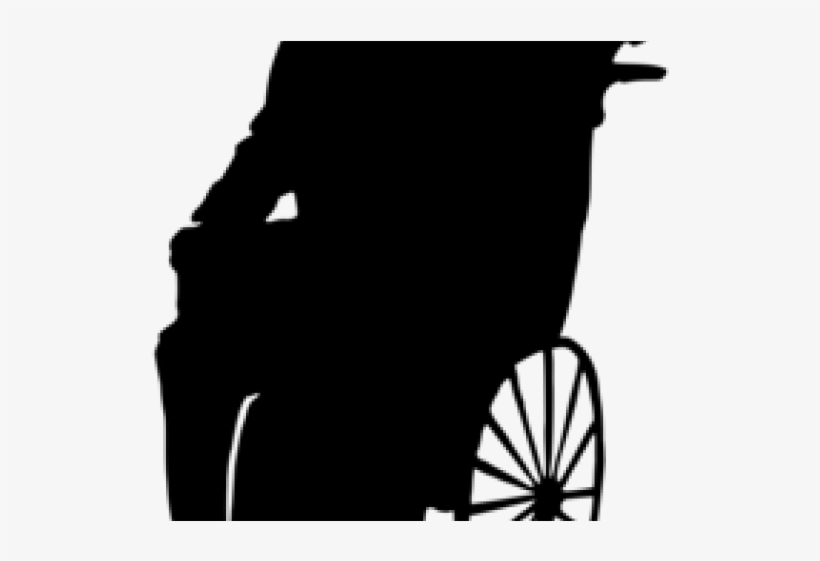 Men Clipart Wheelchair - Old Man In Wheelchair Silhouette, transparent png download