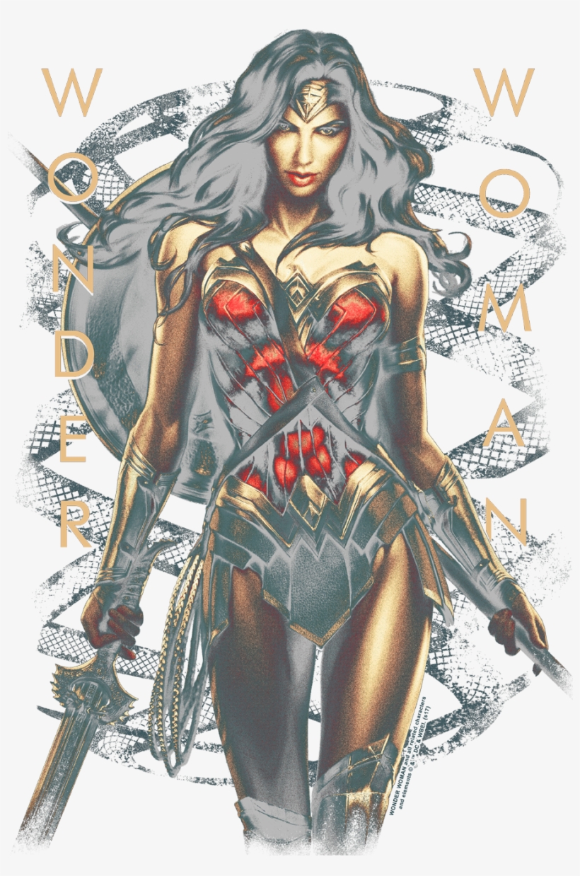 Wonder Woman Armed And Dangerous Men's Slim Fit T-shirt - Wonder Woman, transparent png download