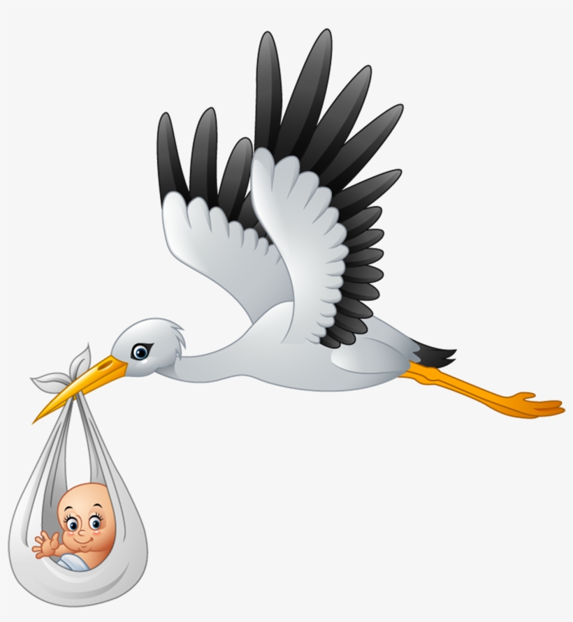 À Tout Nos Résidents De Saint Fabien De Panet Qui On - Cartoon Stork With Baby, transparent png download