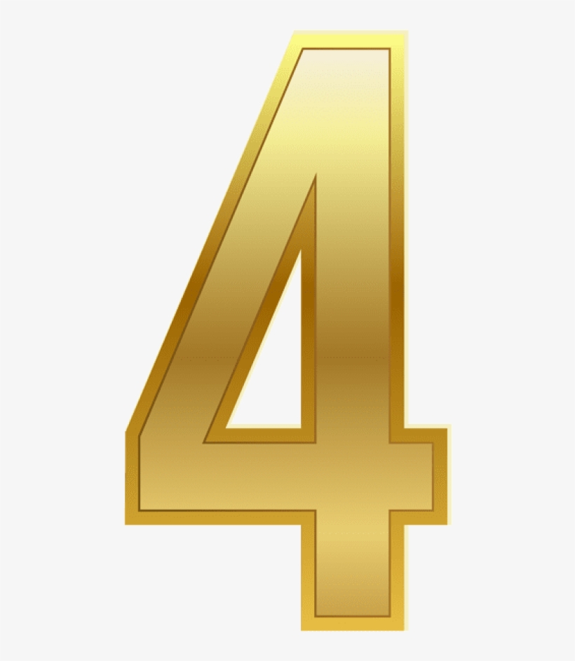 Free Png Download Number Four Gold Classic Clipart - Triangle, transparent png download