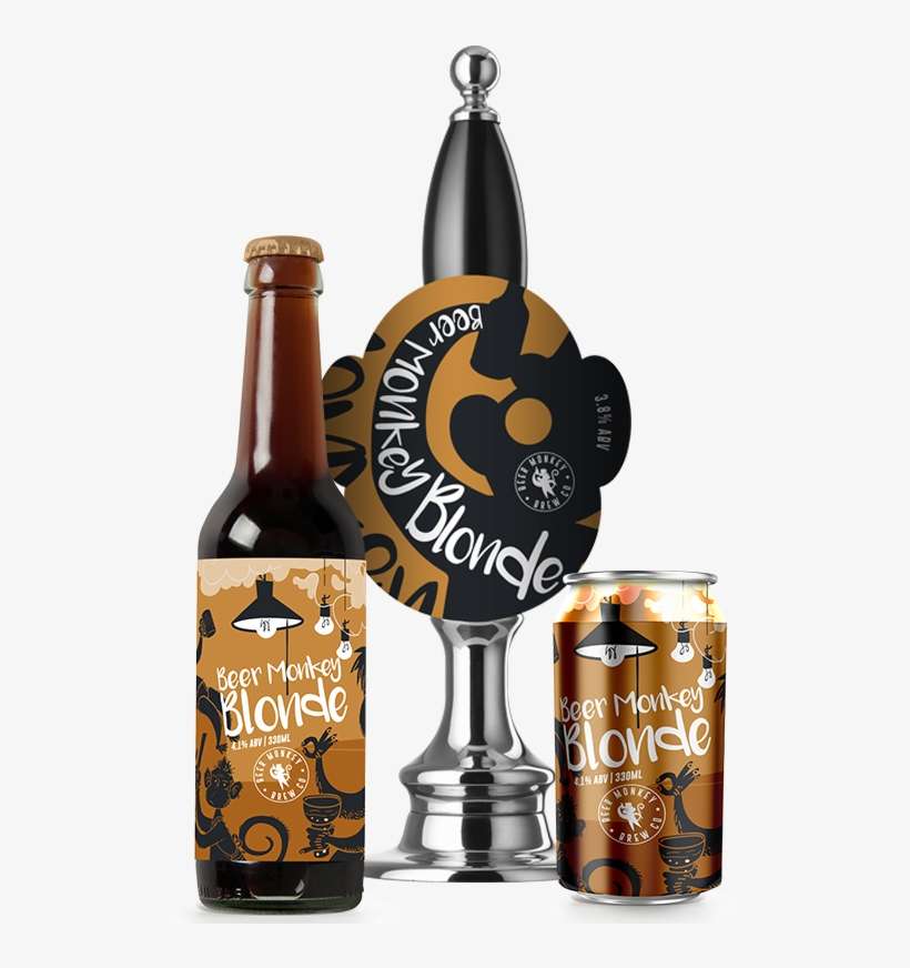 Beer Monkey Blonde - Blonde Monkey Beer, transparent png download