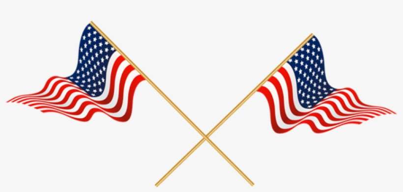 Download Usa Crossed Flags Png Images Background - Transparent Background Us Flag Png Transparent, transparent png download