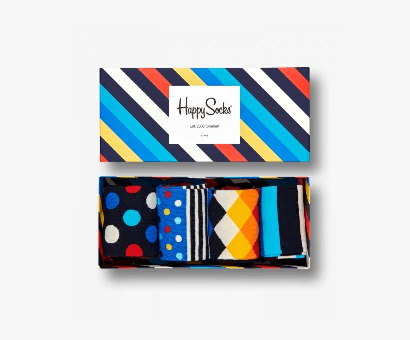 Stripe Gift Box - Happy Socks, transparent png download