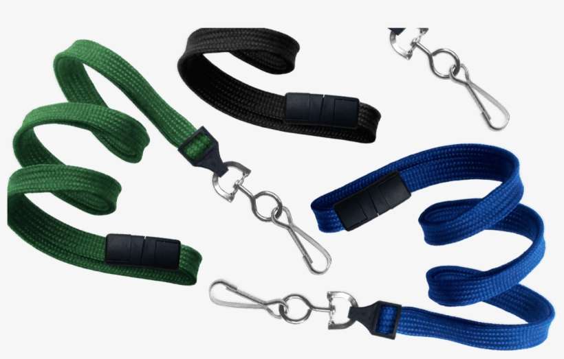 Tubular 10mm Break-away Lanyards With Metal Swivel - Name Badge Holders With Lanyards, transparent png download