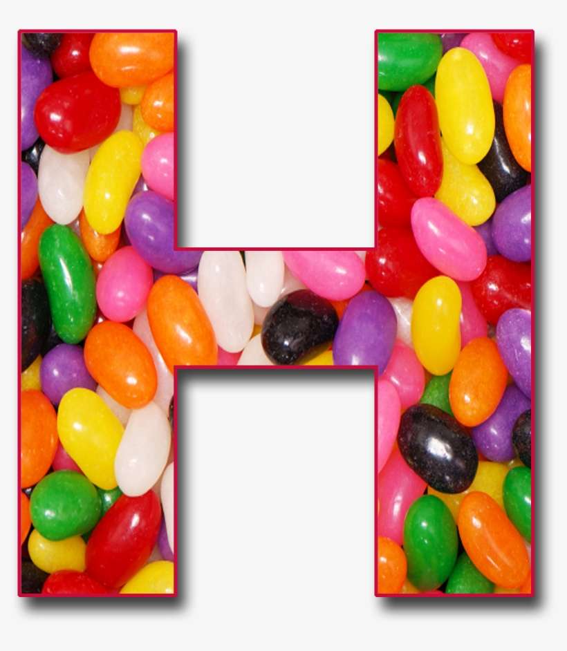H Monogram, Character Letters, Jelly Beans, Letter - Fun Letter H, transparent png download