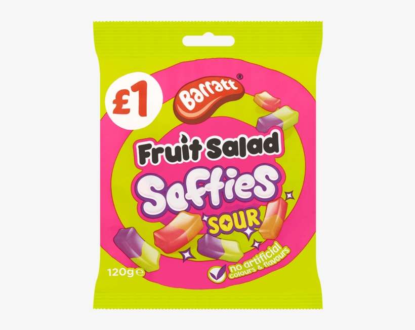 Barratt Fruit Salad Sour Softies 120g - Sweets, transparent png download