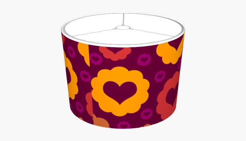 Plum Hearts Pattern - Candle, transparent png download