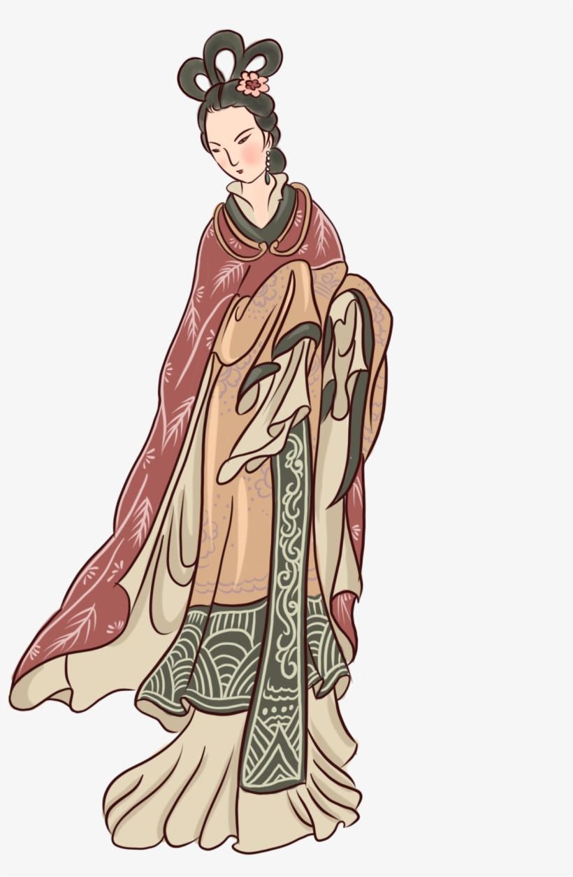 Personajes Pintados A Mano Estilo Chino Figuras Clásicas - Illustration, transparent png download