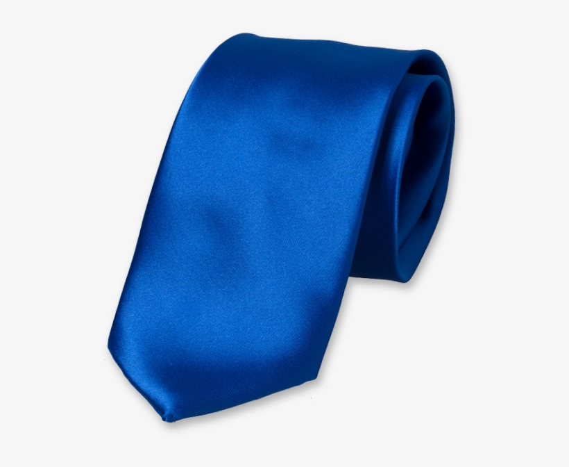 Royal Blue Polyester Satin Tie - Corbata Color Azul Rey, transparent png download