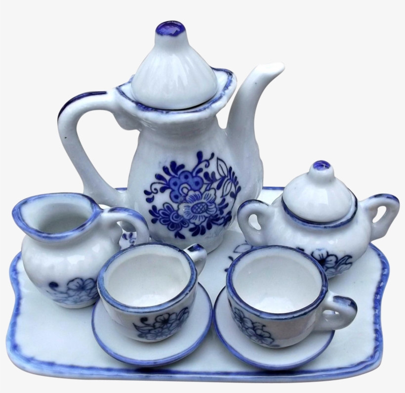 Purple Iris Miniature Porcelain Tea Set - Teapot, transparent png download