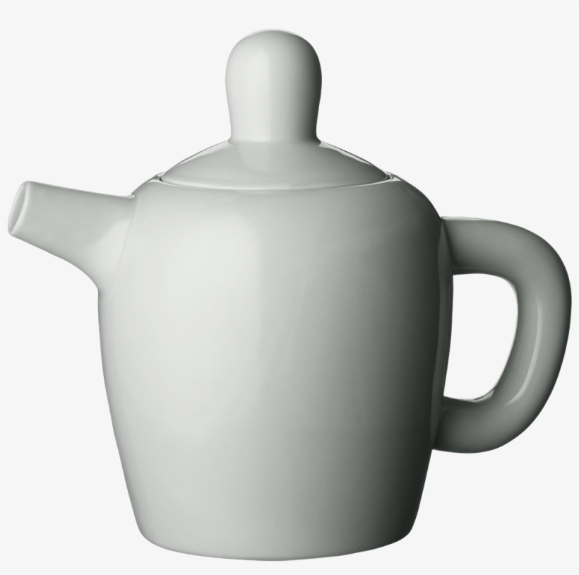 09041 Bulky Tea Pot Grey 1502282386 - Teapot, transparent png download