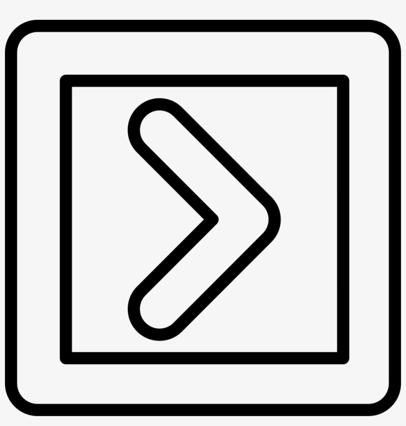 Right Arrow In Square Button Outline Comments - Svg Button Up Down, transparent png download