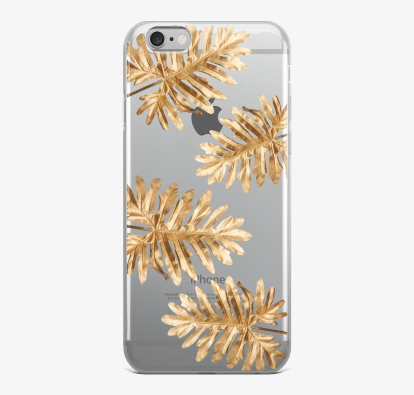 Gold Leaves Iphone Case - Mobile Phone, transparent png download
