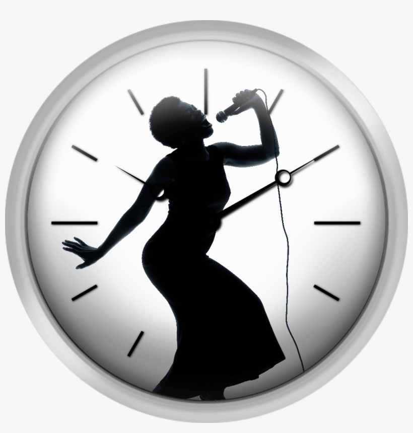 Silhouette Of Female Singer Singing On Microphone - Black Singer Silhouette, transparent png download