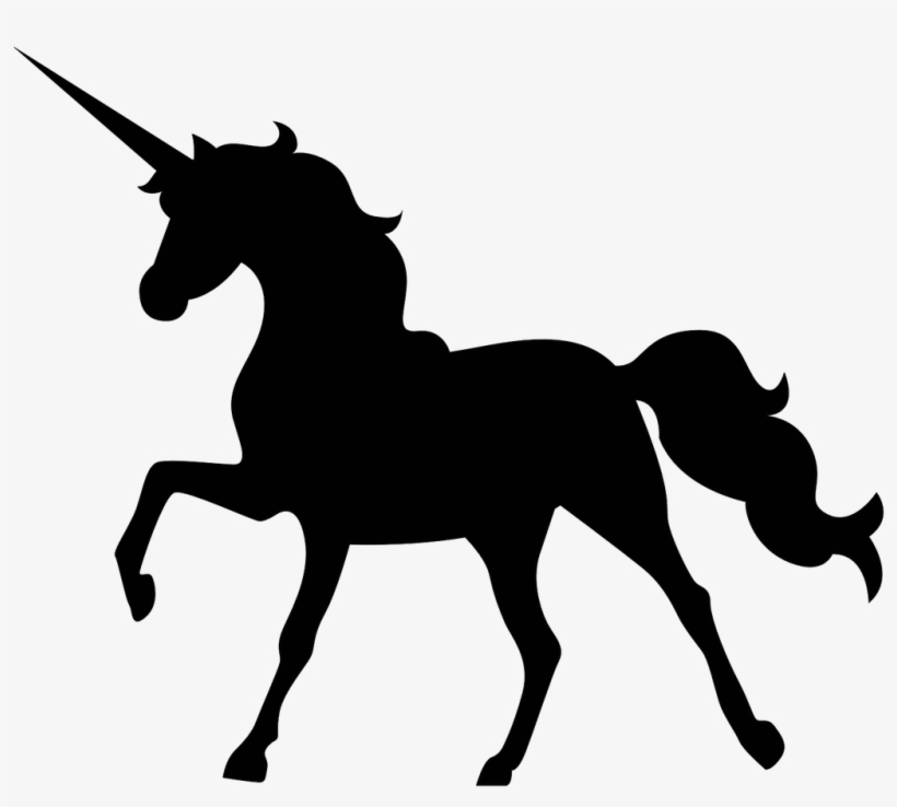 Shared With Dropbox - Free Unicorn Silhouette, transparent png download