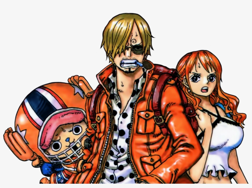 Sanji, Chopper & Nami From The Cover Of Volume - Cartoon, transparent png download