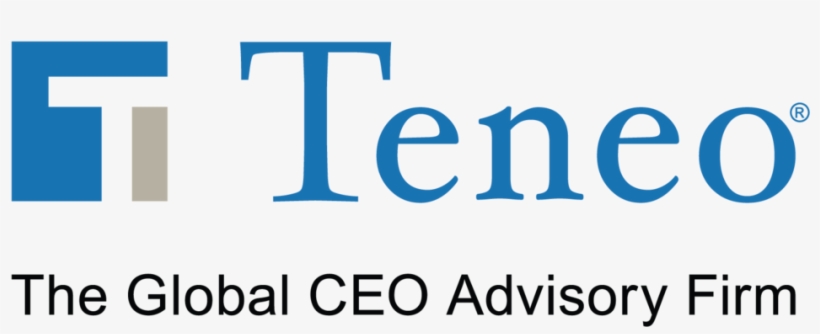 Teneo Tagline Logo Full Color Electric Blue PNG Image Transparent 