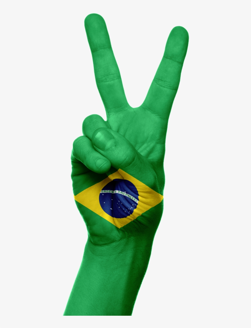 Brazil Flag Hand Png, transparent png download