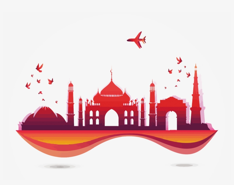 Clipart Black And White Stock Tourism Euclidean Skyline - 15 August Images Png, transparent png download