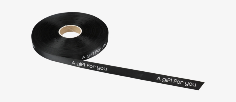 Lovly® Ribbon, 15mm, 100m, A Gift For You, Black/white - Label, transparent png download