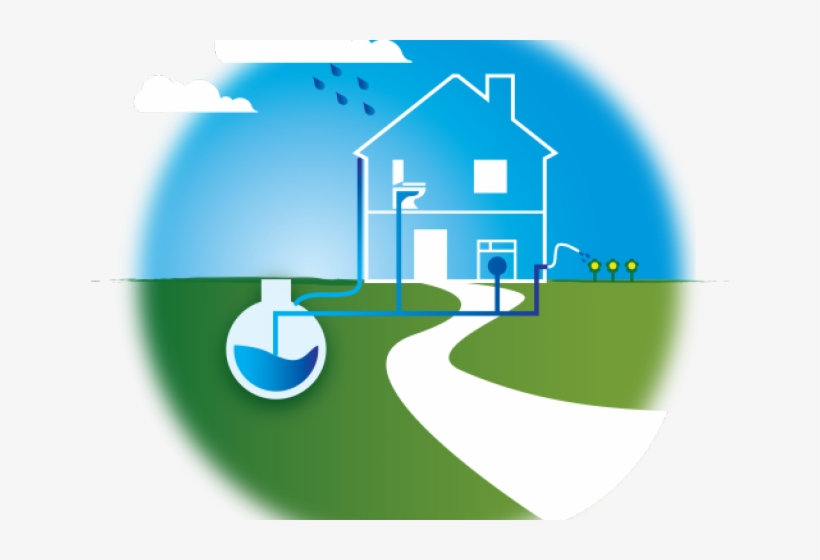 Drawn Rain Water - Rainwater Harvesting For Drawing, transparent png download