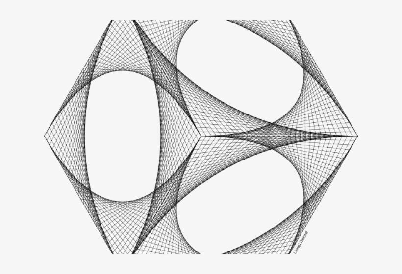 Drawn 3d Cube - Curve Stitching Designs, transparent png download