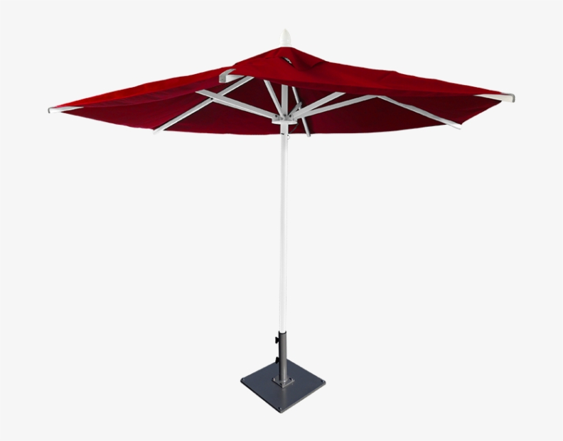 9′ Hexagon White Powder-coated Metal Umbrella - Umbrella, transparent png download