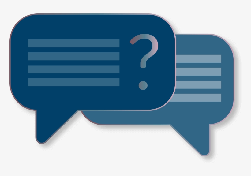 Two Speech Bubbles Illustrating Faqs - Graphic Design, transparent png download